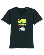 Gamer Life alone in the lobby (când nu mai e nimeni în lobby)  Tricou mânecă scurtă guler V Bărbat Presenter
