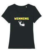 Gamer Life Winning (viața de gamer când câștigi)  Tricou mânecă scurtă guler larg fitted Damă Expresser