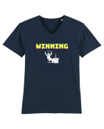 Gamer Life Winning (viața de gamer când câștigi)  Tricou mânecă scurtă guler V Bărbat Presenter