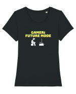 Gamer Future Mode VR (gamer de viitor)  Tricou mânecă scurtă guler larg fitted Damă Expresser