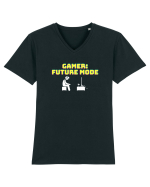 Gamer Future Mode VR (gamer de viitor)  Tricou mânecă scurtă guler V Bărbat Presenter