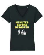 Gamer Life minutes before disaster (viața de gamer, aveți grijă la iubite)  Tricou mânecă scurtă guler V Damă Evoker