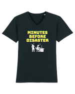 Gamer Life minutes before disaster (viața de gamer, aveți grijă la iubite)  Tricou mânecă scurtă guler V Bărbat Presenter