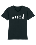 Evolution into shark Tricou mânecă scurtă guler V Bărbat Presenter