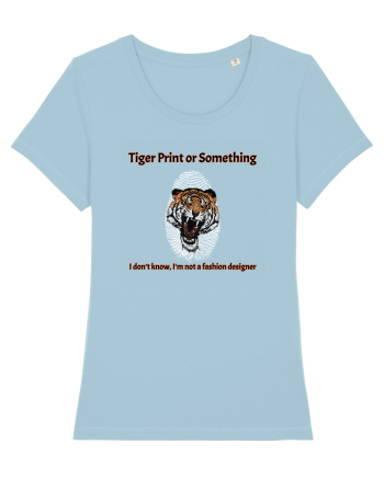 Tiger Print or something  Sky Blue