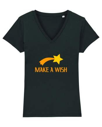 Cute Falling Star, Make a Wish Black