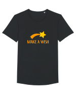 Cute Falling Star, Make a Wish Tricou mânecă scurtă guler larg Bărbat Skater