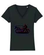 Stereoscopic Transalp  Tricou mânecă scurtă guler V Damă Evoker