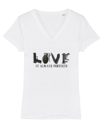 LOVE WEAPONS Tricou mânecă scurtă guler V Damă Evoker