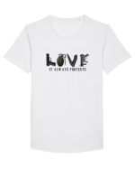 LOVE WEAPONS Tricou mânecă scurtă guler larg Bărbat Skater