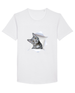 Cat in a bag Tricou mânecă scurtă guler larg Bărbat Skater