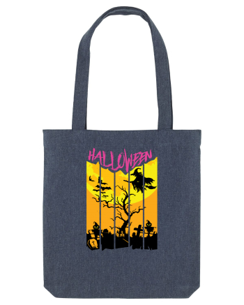 Halloween Flying Witch Midnight Blue