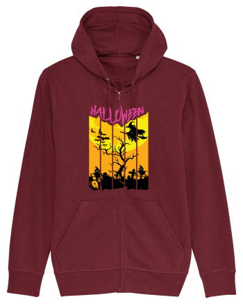 Halloween Flying Witch Burgundy
