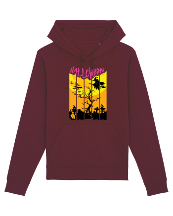 Halloween Flying Witch Burgundy