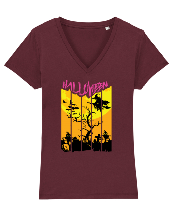 Halloween Flying Witch Burgundy