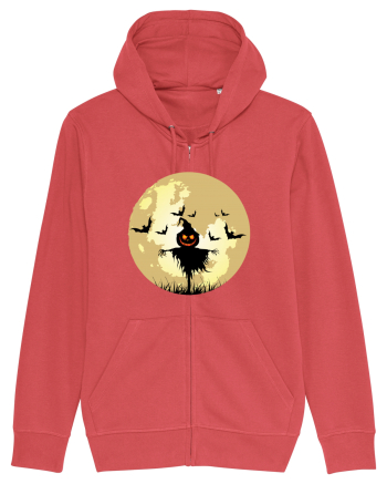 Halloween Full Moon Scary Pumpkin Carmine Red