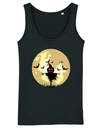 Halloween Full Moon Scary Pumpkin Black