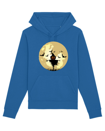 Halloween Full Moon Scary Pumpkin Royal Blue
