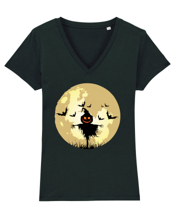 Halloween Full Moon Scary Pumpkin Black