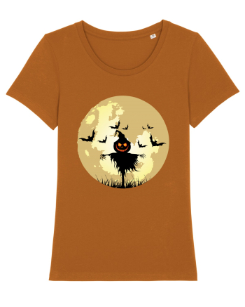 Halloween Full Moon Scary Pumpkin Roasted Orange