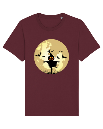 Halloween Full Moon Scary Pumpkin Burgundy