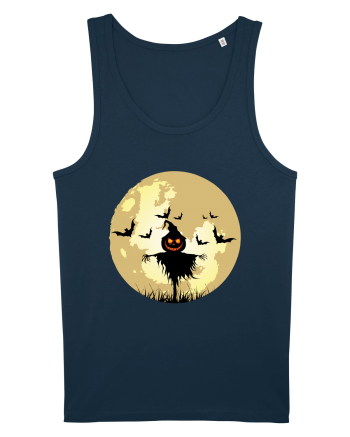Halloween Full Moon Scary Pumpkin Navy