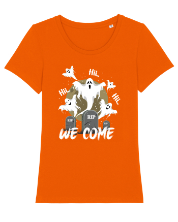 Halloween Funny Creepy Ghost Bright Orange