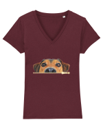 Curiosul Tricou mânecă scurtă guler V Damă Evoker