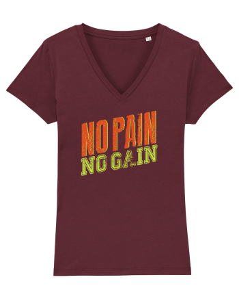 No Pain No Gain Burgundy
