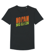 No Pain No Gain Tricou mânecă scurtă guler larg Bărbat Skater
