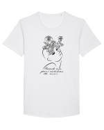 Privirile tale prind rădăcini în mine Tricou mânecă scurtă guler larg Bărbat Skater