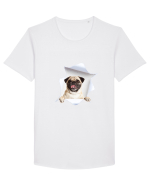 Marea evadare 11 Tricou mânecă scurtă guler larg Bărbat Skater