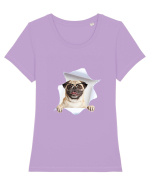 Marea evadare18 Tricou mânecă scurtă guler larg fitted Damă Expresser