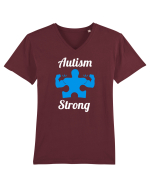 Autism Strong Tricou mânecă scurtă guler V Bărbat Presenter