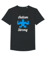 Autism Strong Tricou mânecă scurtă guler larg Bărbat Skater