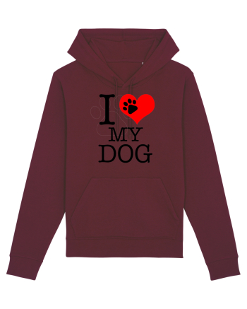 I love my dog. Burgundy