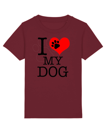 I love my dog. Burgundy