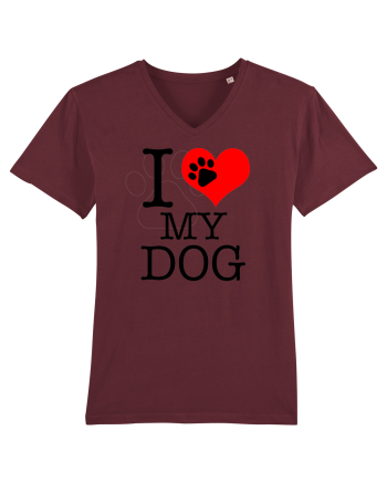 I love my dog. Burgundy