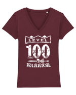 Lvl 100 warrior Tricou mânecă scurtă guler V Damă Evoker