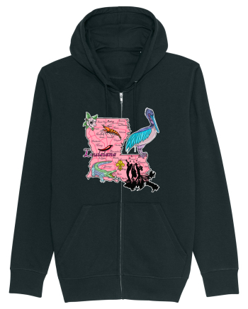 Louisiana Map Black