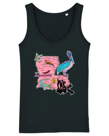 Louisiana Map Black