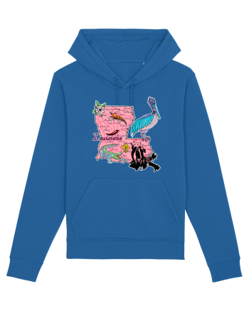 Louisiana Map Royal Blue