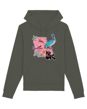 Louisiana Map Khaki