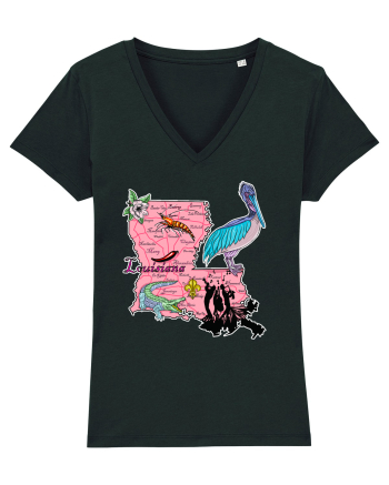 Louisiana Map Black
