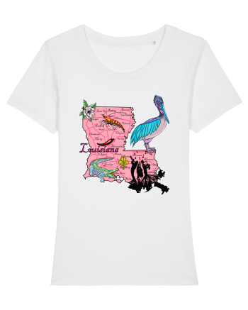 Louisiana Map White