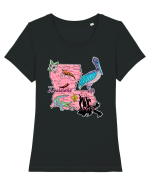 Louisiana Map Tricou mânecă scurtă guler larg fitted Damă Expresser