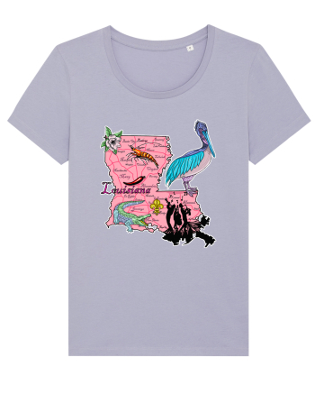 Louisiana Map Lavender