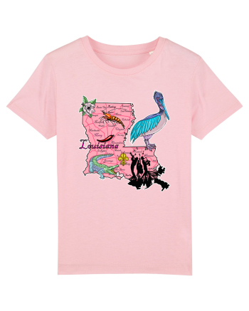 Louisiana Map Cotton Pink