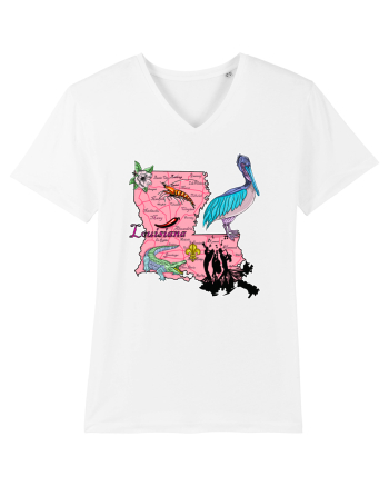 Louisiana Map White