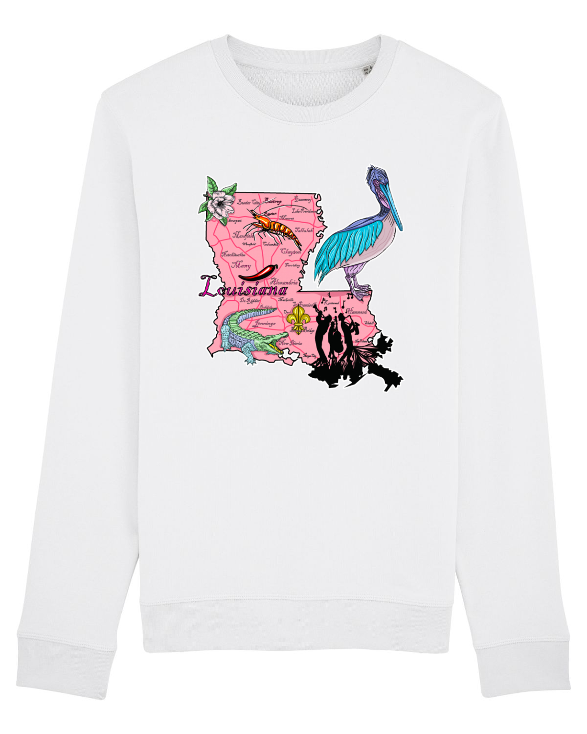 Bluză mânecă lungă Unisex Rise White